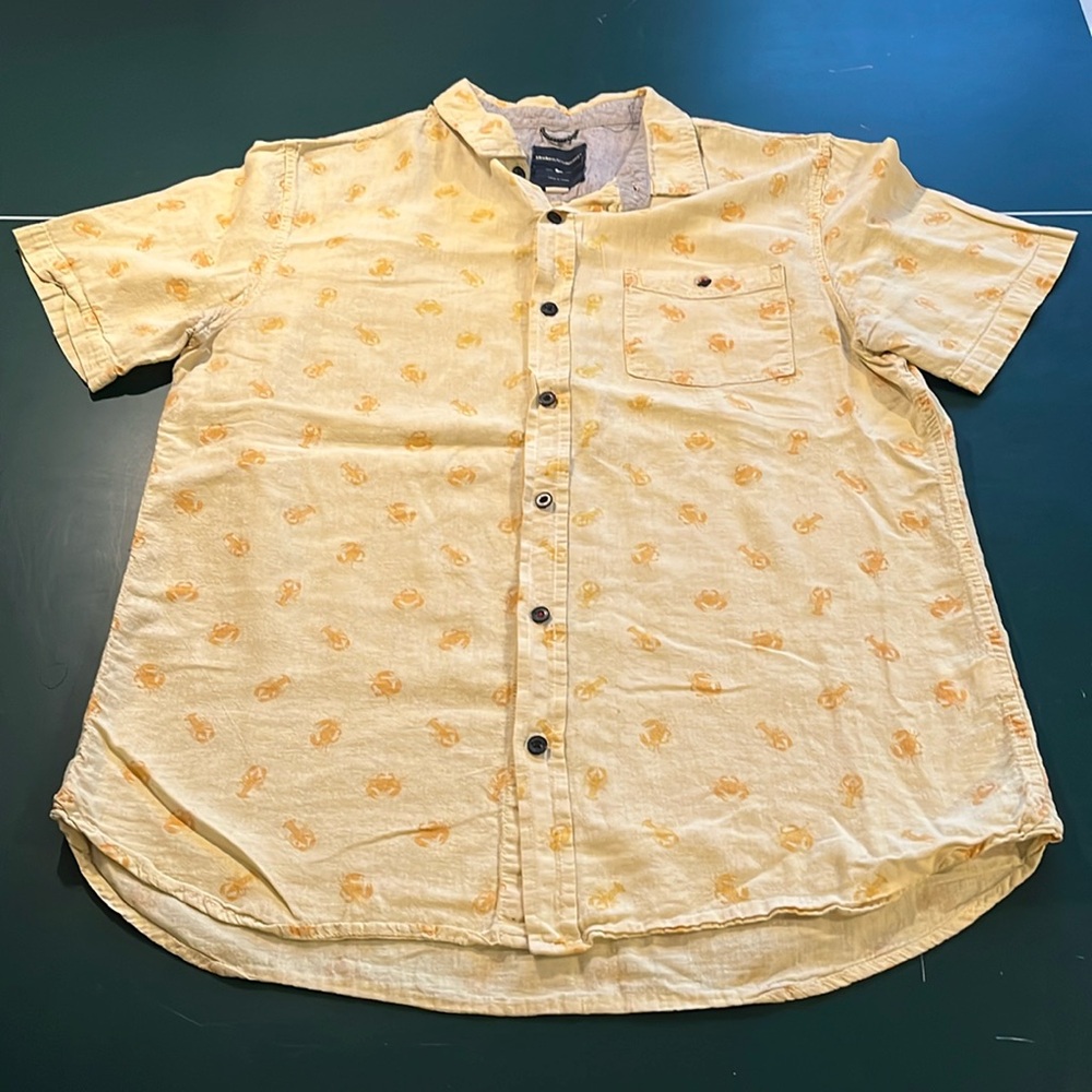 Yellow Crustacean Button Up Tee